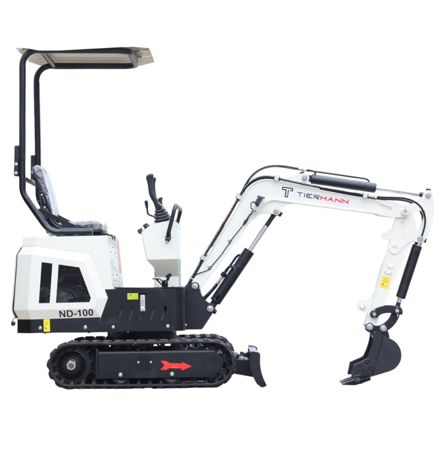 Tiermann ND-100 Minigrävare med tre skopor 1,0T