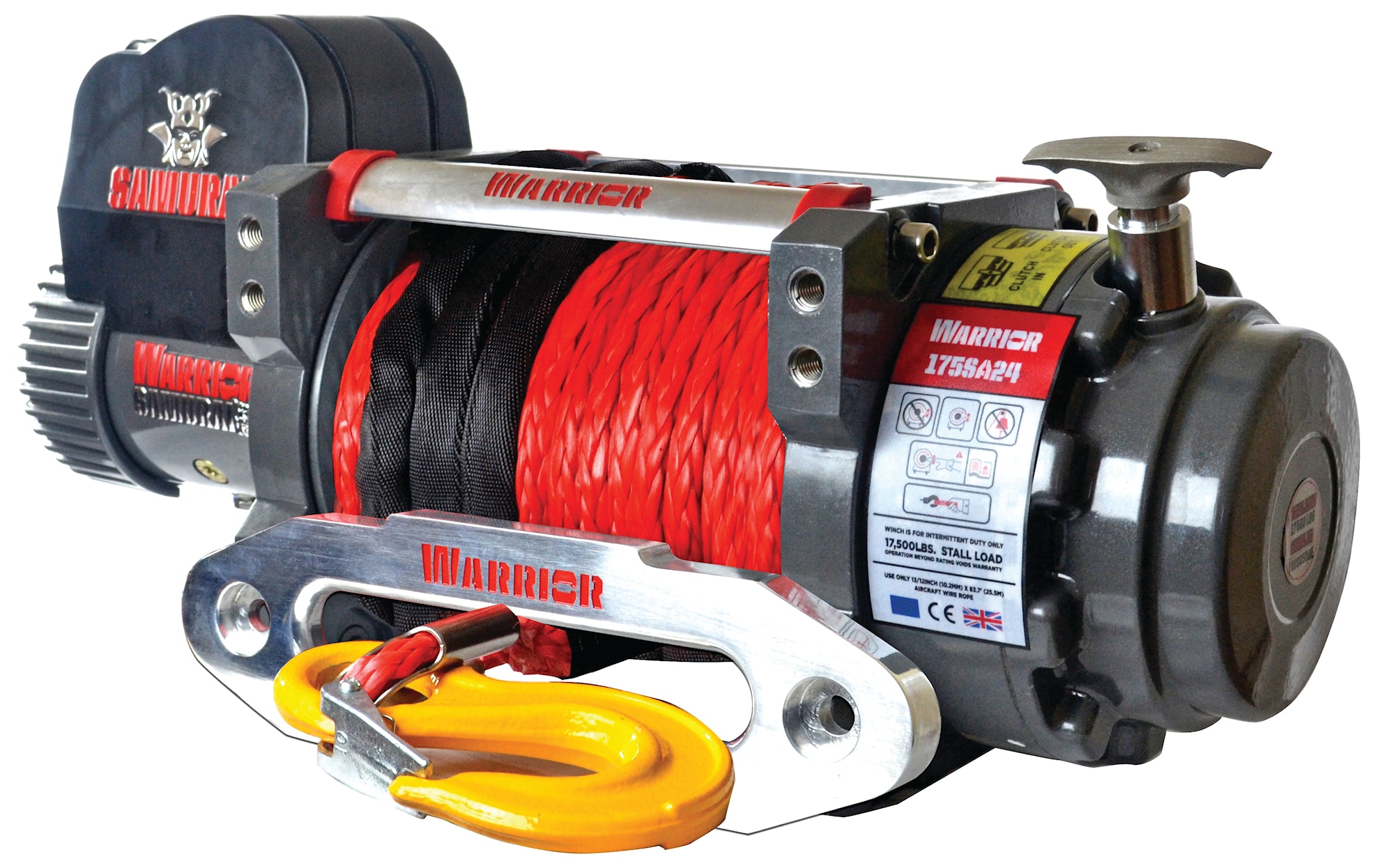 Warrior Winches Vinsj Samurai 17500 lb Heavy Duty,  24V Armortek syntetisk