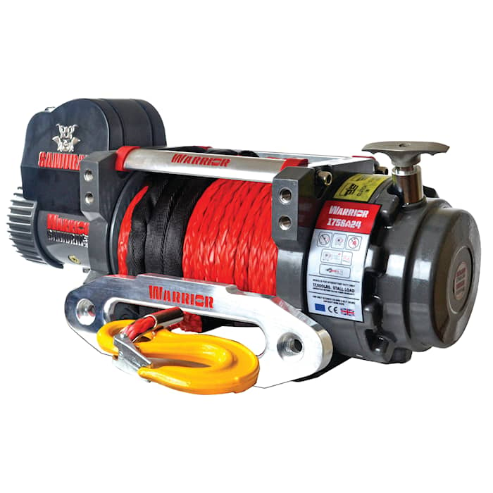 Warrior Winches Samurai 17500 Heavy Duty, 24V Armortek syntet Vinsch