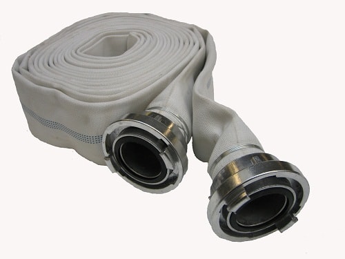 Brandslang 15 meter vit 2 tum Med Storz-kopplingar i ändarna