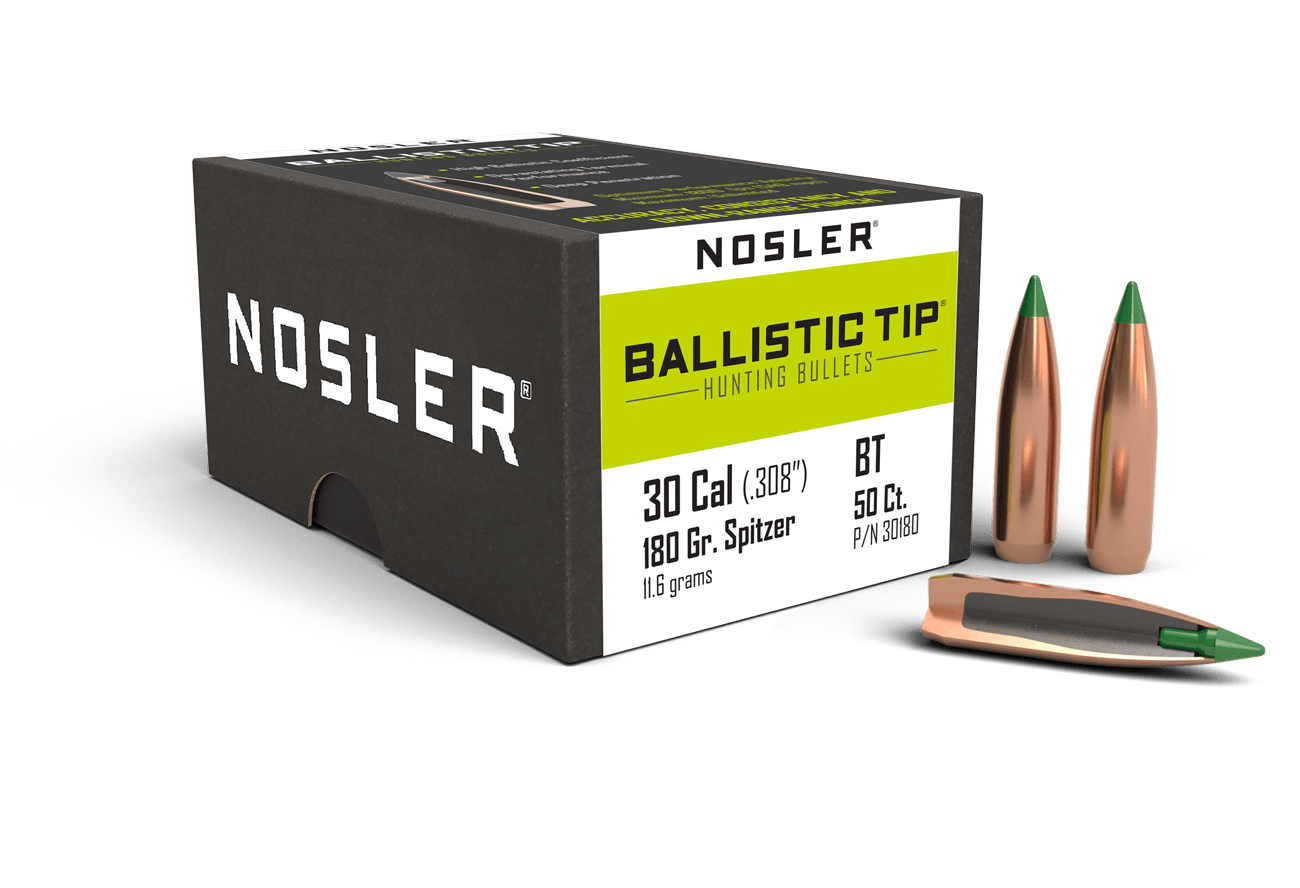 Nosler Ballistic Tip-kulor kal.30 180gr 50st