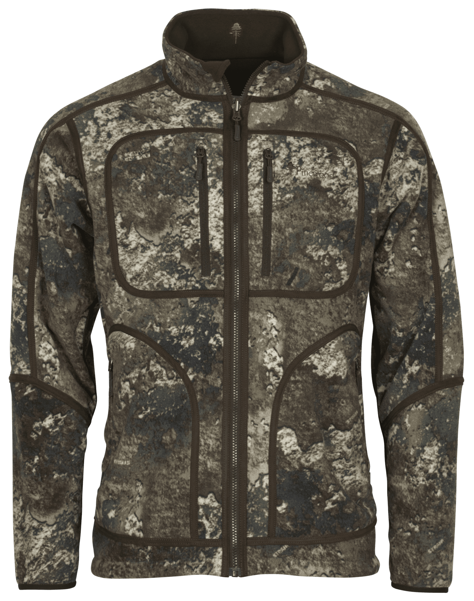 Pinewood Furudal Reversible Camou Fleecejacka Herr Hunting Brown/Strata