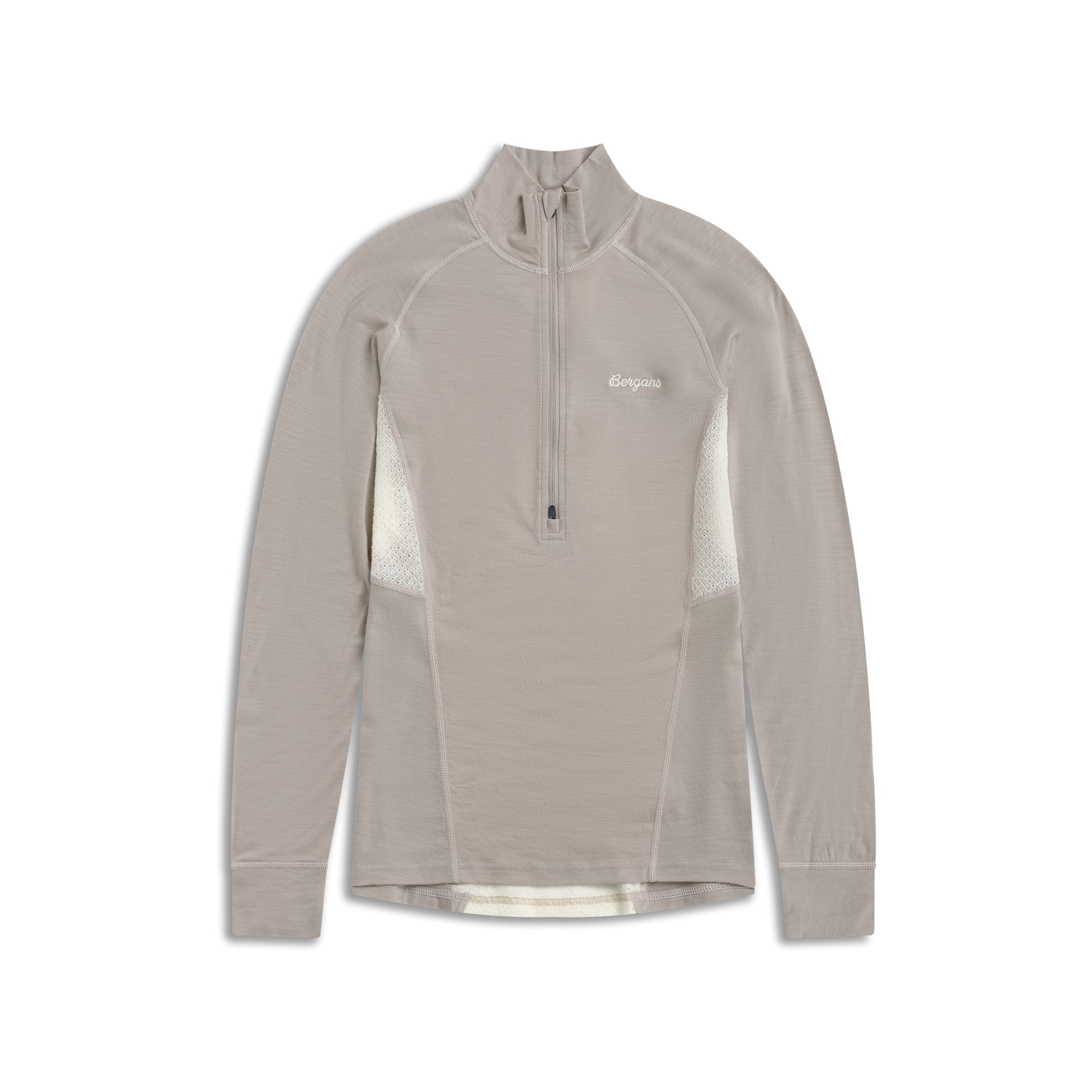 Bergans Inner:Pure Merino Half-Zip Ulltrøye Dame Sandstone