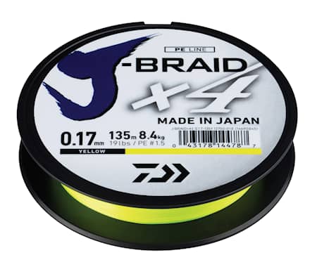Daiwa J-Braid X4 135m Yellow