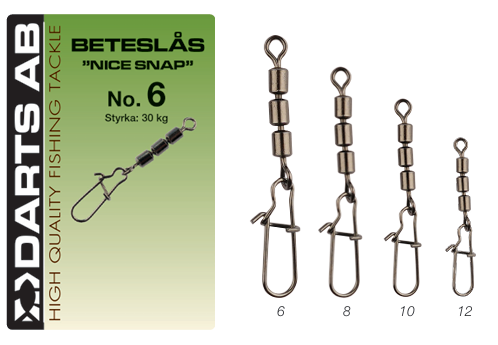 Darts Beteslås Trippellekande Nice Snap 8 4-pack