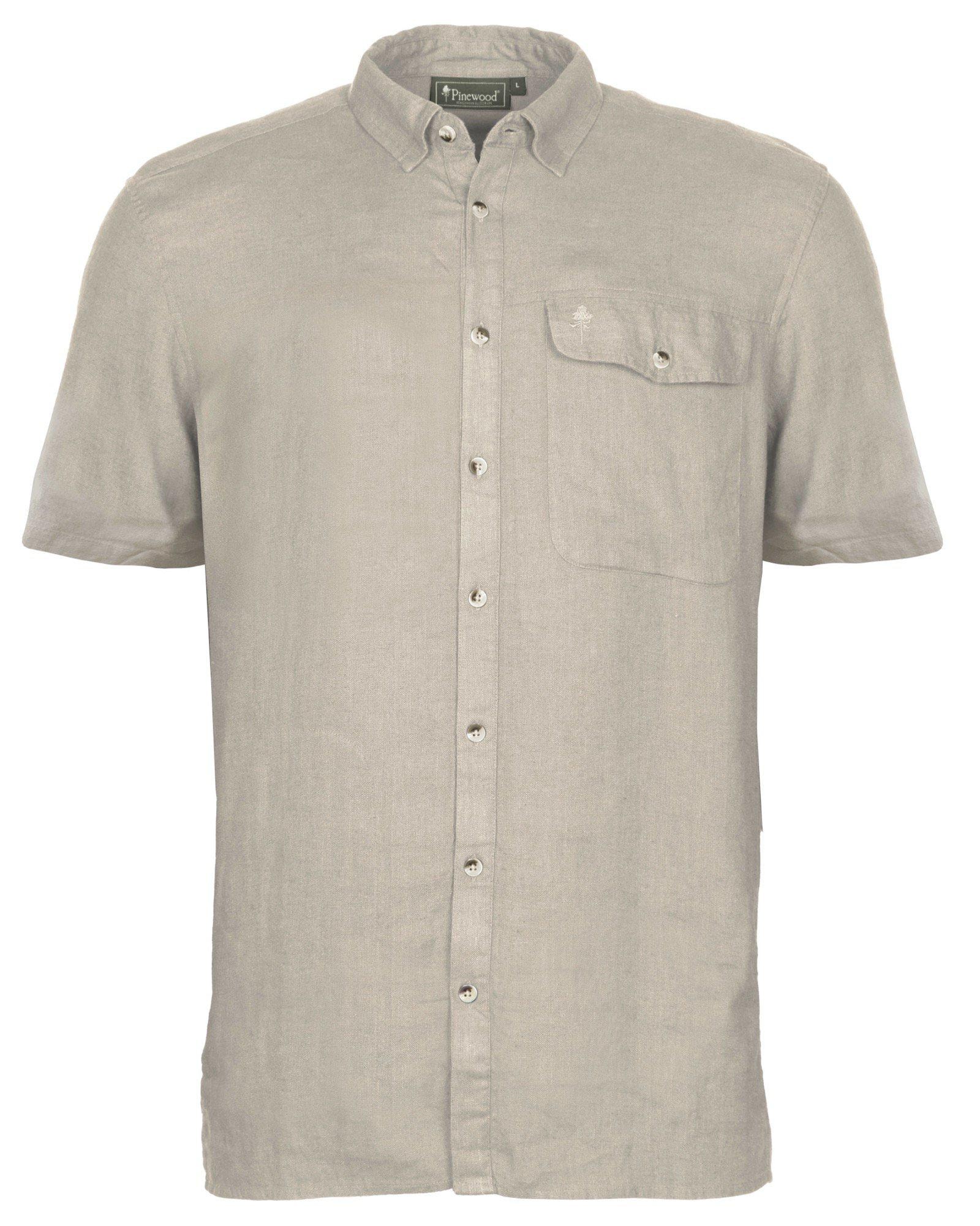 Pinewood Värnamo InsectSafe Kortarmad Linneskjorta Herr Linen Beige XXL