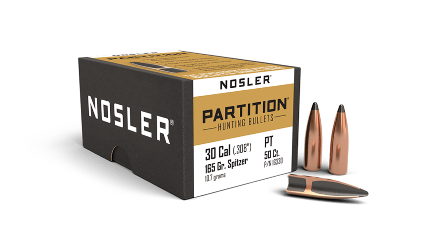 Nosler Partition-kulor, kal.30 165gr 50st