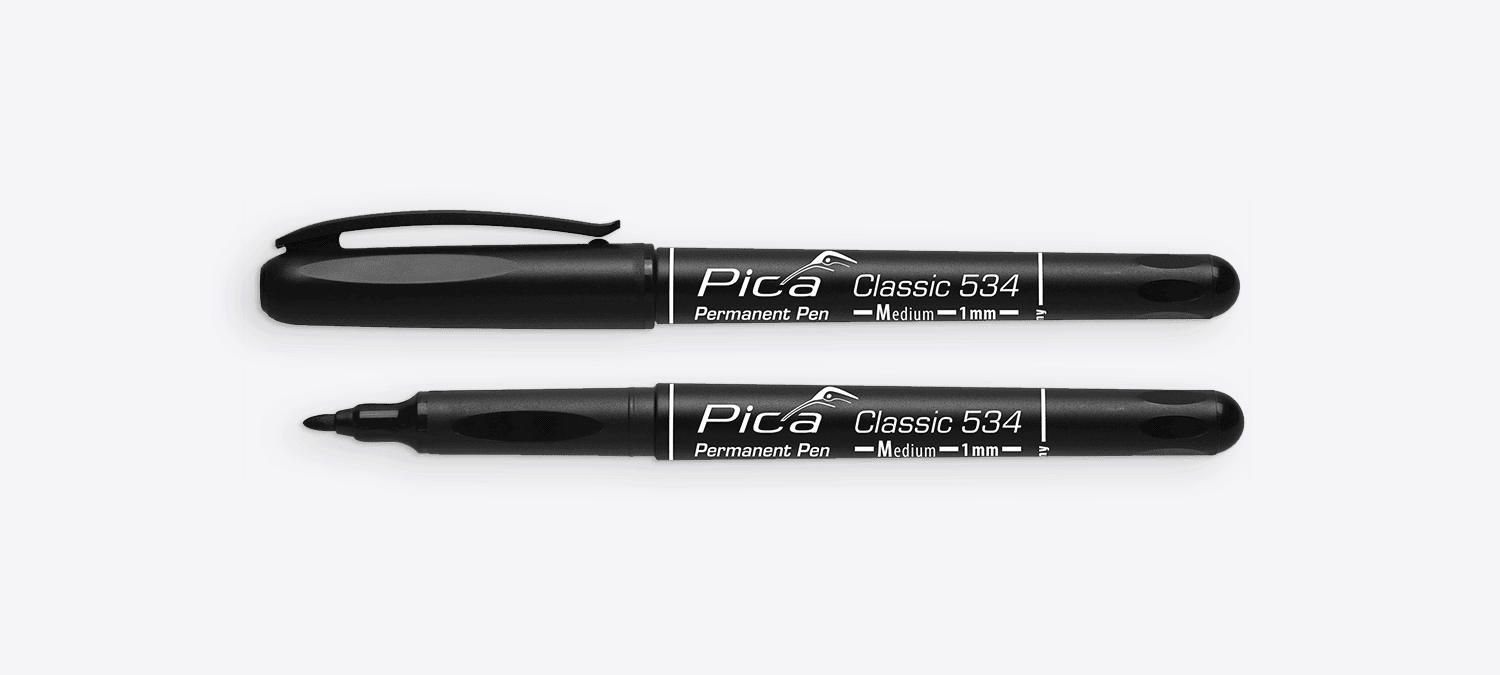 Pica Permanent tuschpenna "F" 0,7 mm svart