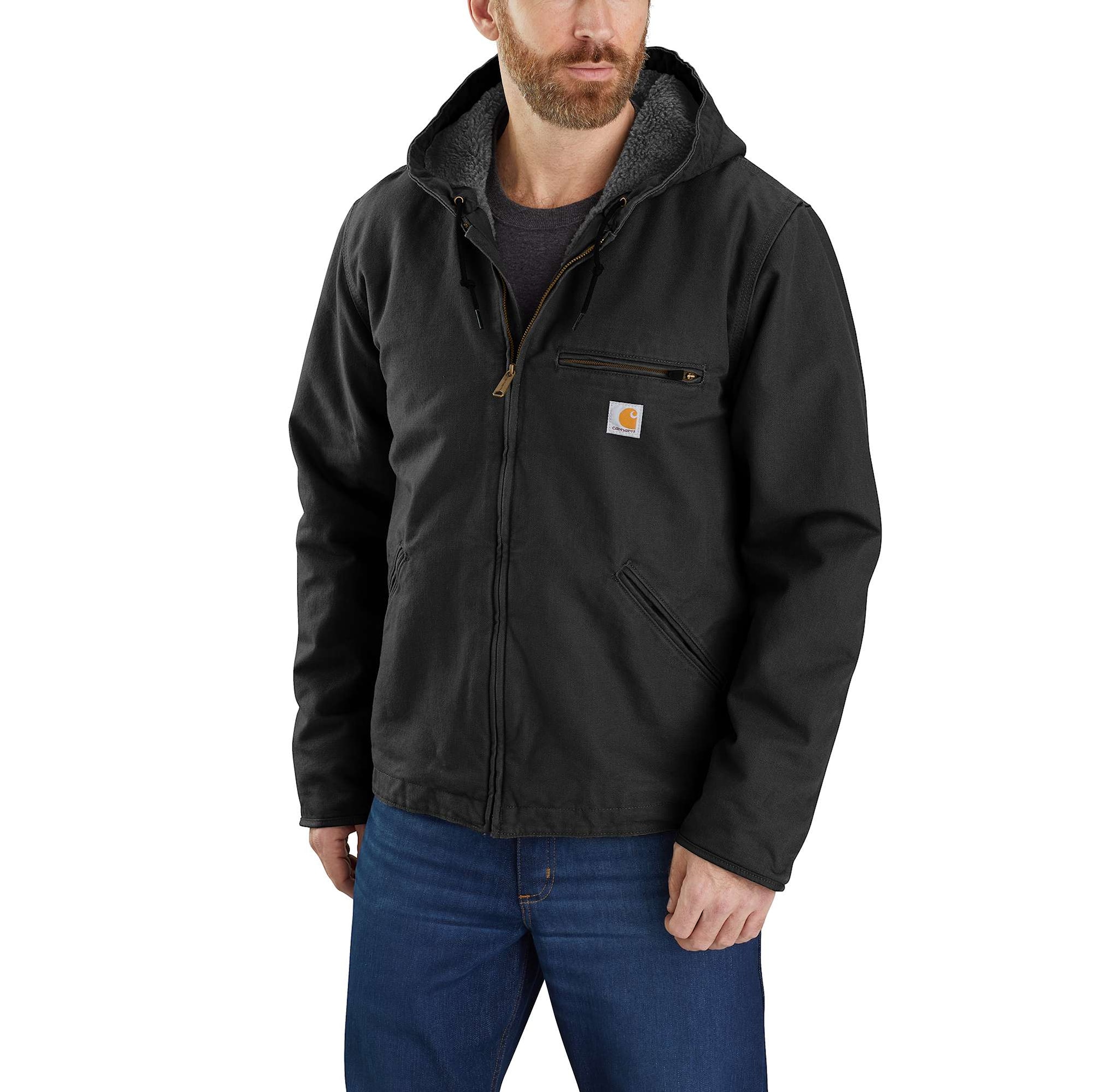 Carhartt Vasket and sherpaforet and Jakke, Herre, Black