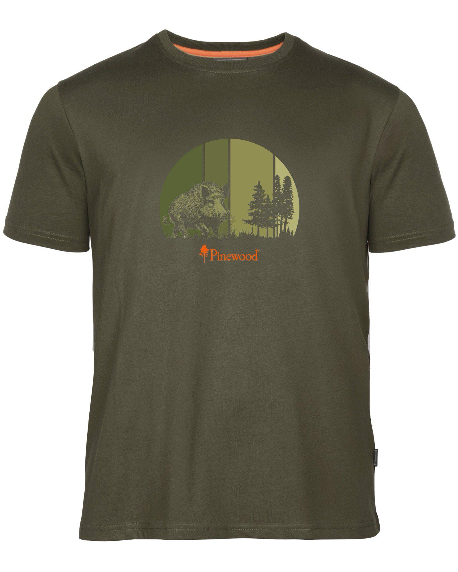 Pinewood Wild Boar T-shirt Herr Olive