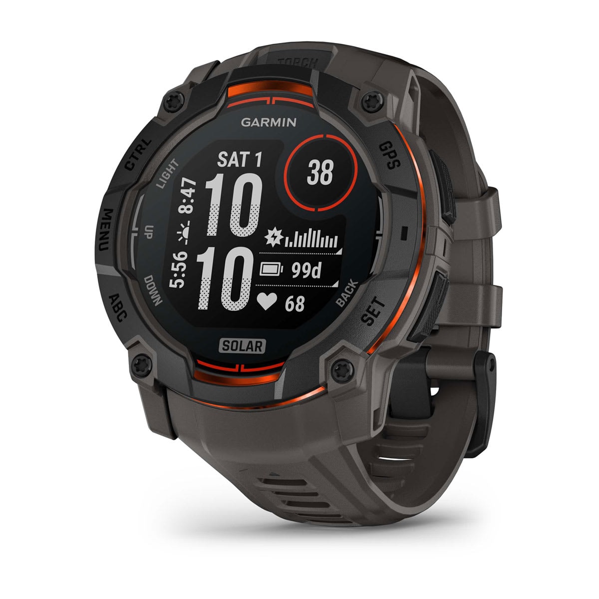Garmin Instinct 3 Solar 50 mm Black - Svart med kolfärgat armband