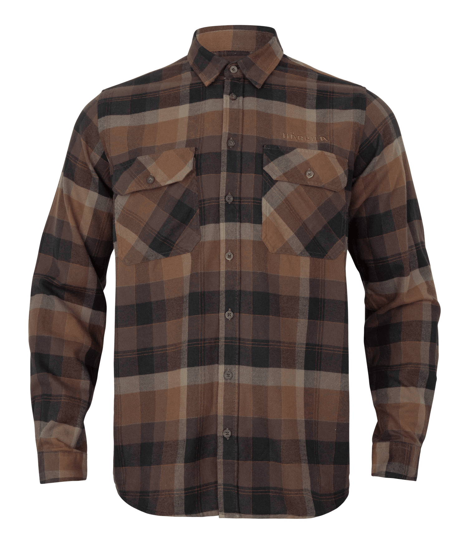 Härkila Asmund långärmad skjorta Herr Rust Brown Check