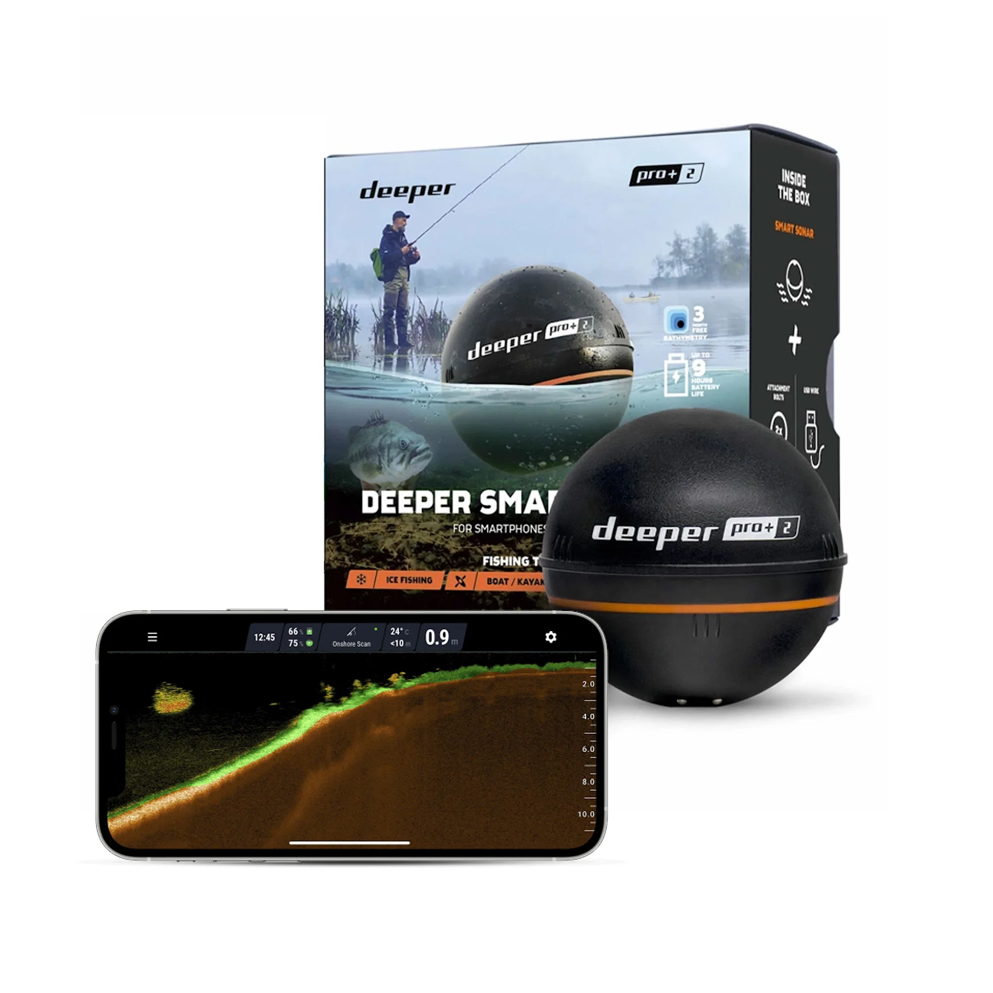Deeper Smart Sonar PRO+ 2.0 Portable Fishfinder