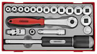 Teng Tools 19-osainen hylsyavainsarja. Nelikulmainen 3/8\"-kiinnitys TT381912