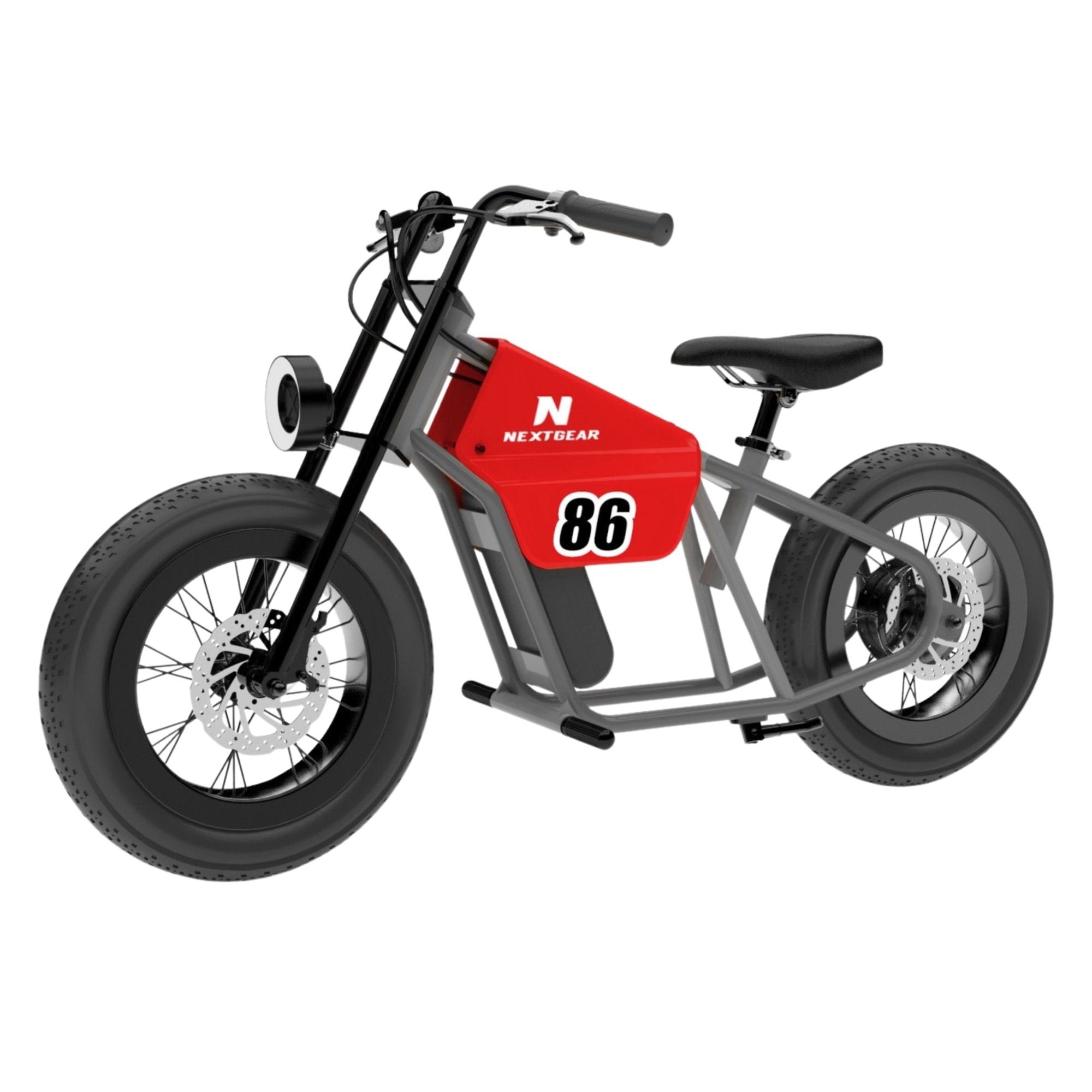 NextGear E-Cruiser Midi Elmoped 16", röd