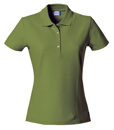 Clique Basic Poloshirt Damen Militärgrün