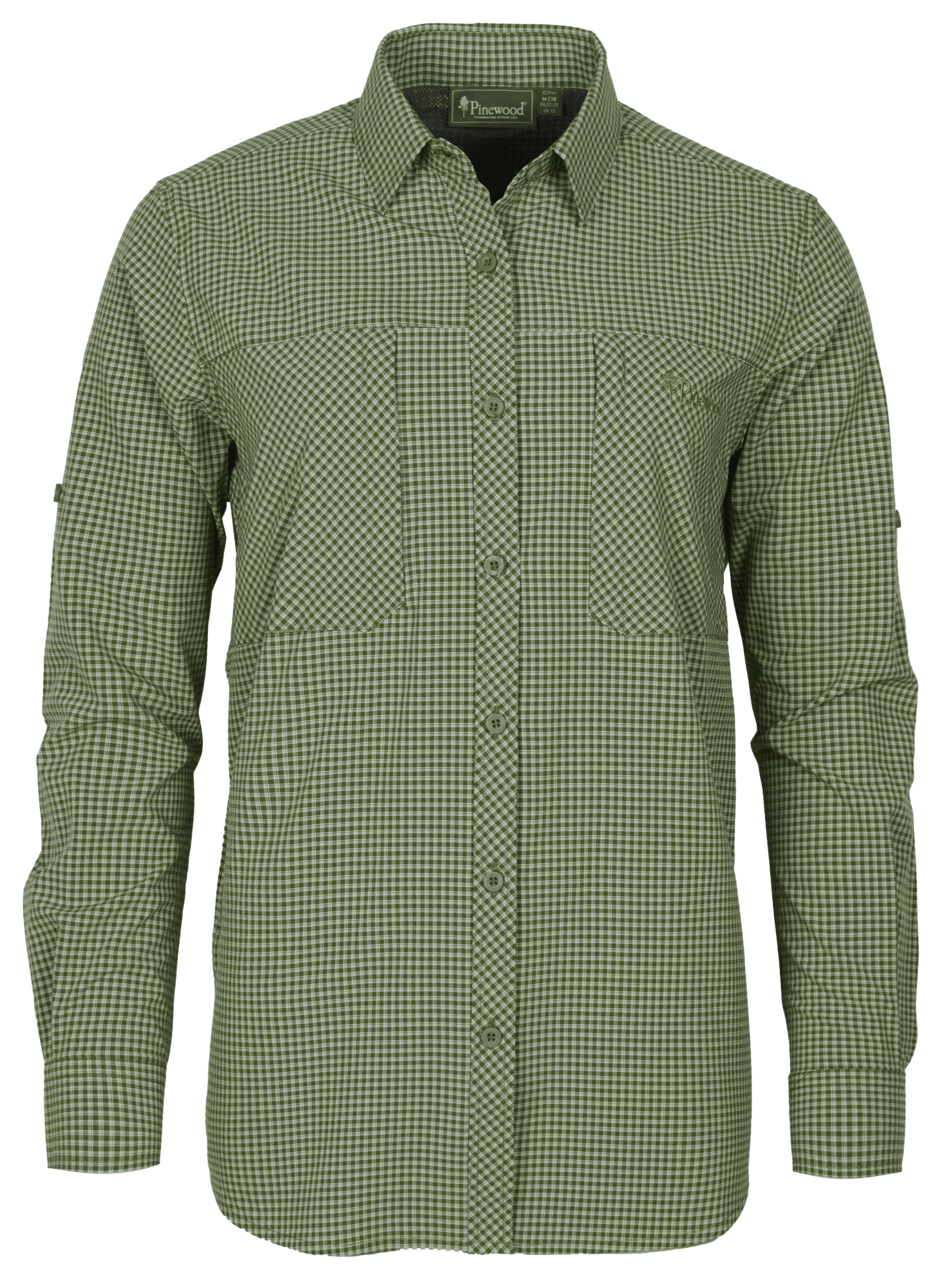 Pinewood InsectSafe Skjorta Dam Pine Green/Offwhite