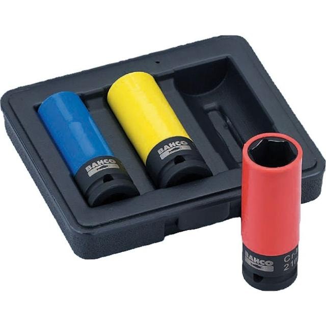 Bahco Krafthylsor BWSS12P3 1/2'' i sats 17, 19, 21mm 6-kant 3 delar