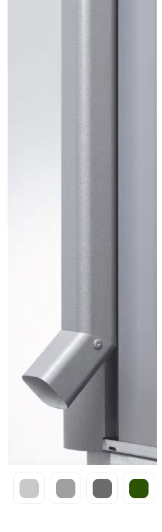 Biohort nedløbsrørsæt til Europa i sølv metallic.Længde 170 cm.