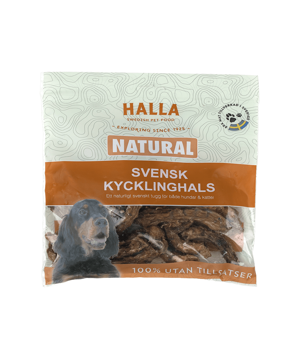 Halla Svensk Kycklinghals Hundgodis 100 g