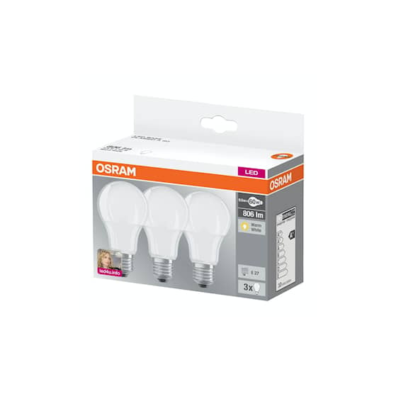Osram LED-Lampe 3er-Pack 60W
