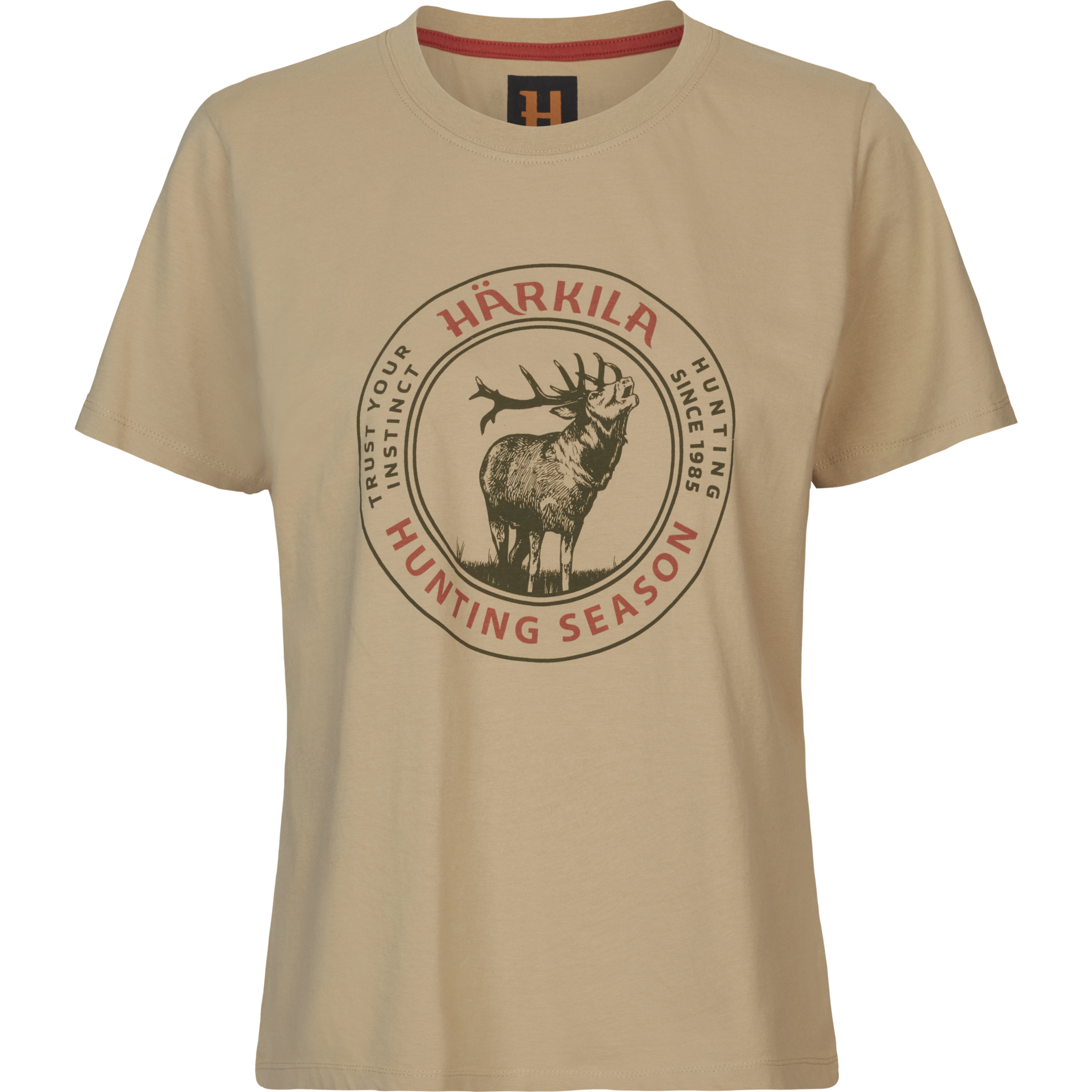 Härkila Stag Badge S/S T-Shirt Dam Sand,M