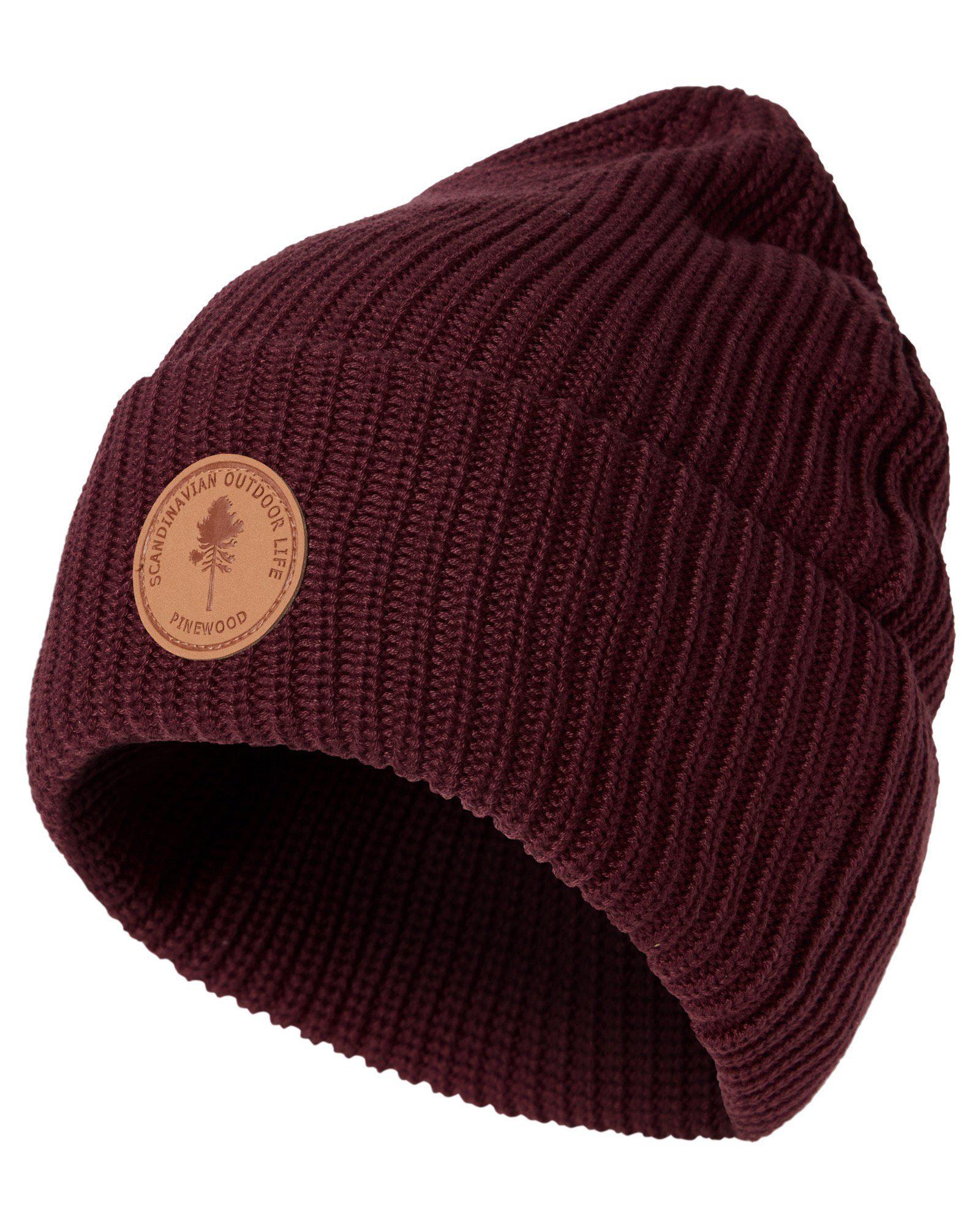 Pinewood Stickad Mössa Earth Plum