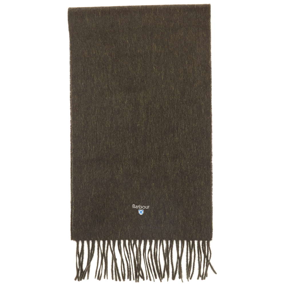 Barbour Plain Lambswool Scarf Seaweed