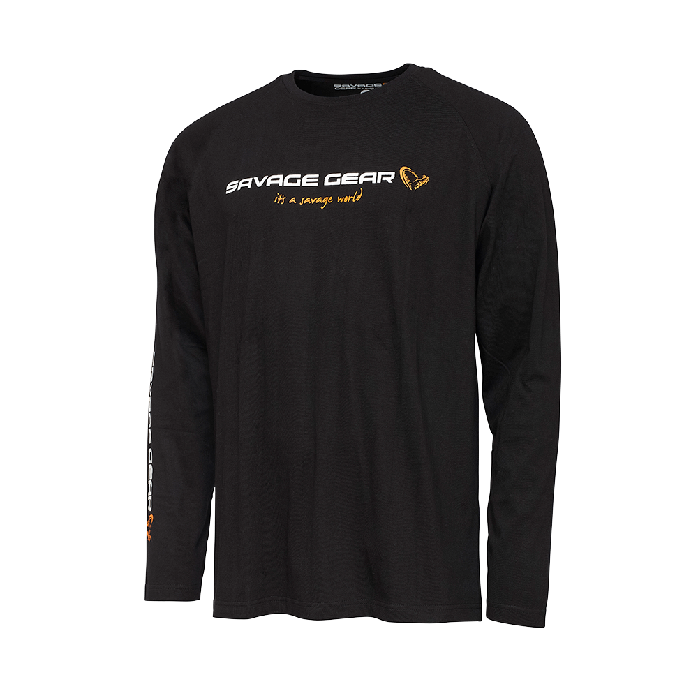 Signature Logo Long Sleeve T-Shirt M Black Caviar
