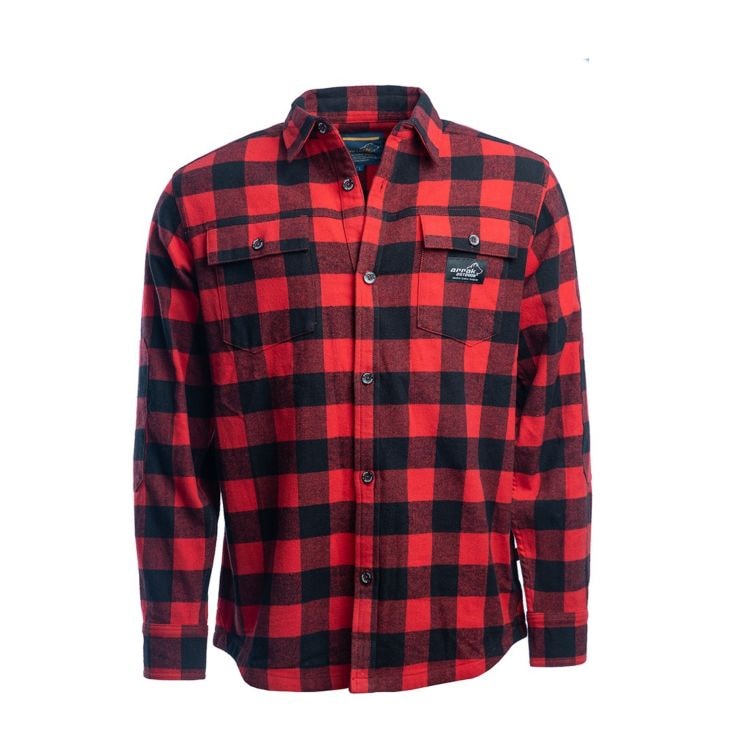 Arrak Outdoor Flannelskjorte Herre Rød/Sort