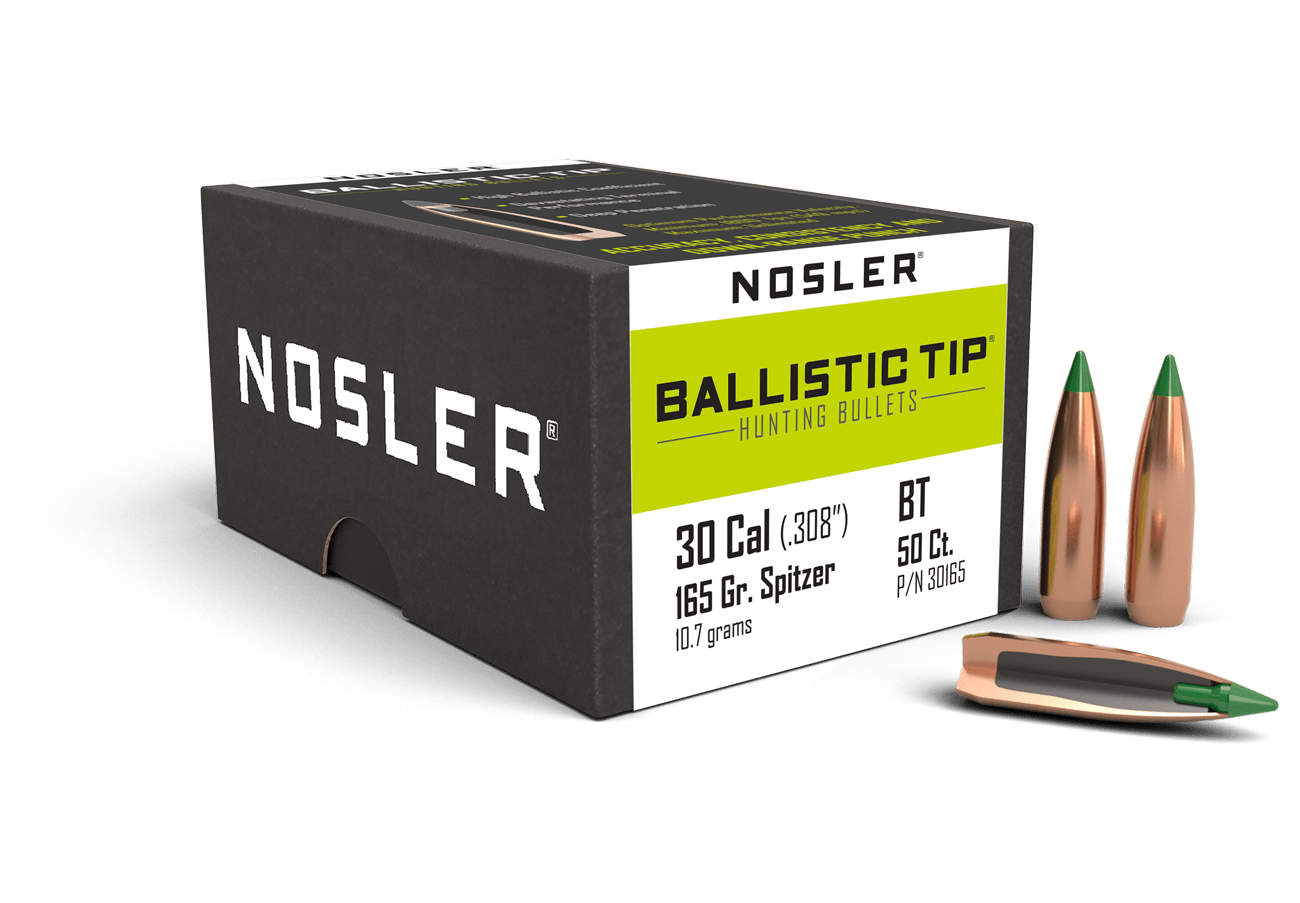 Nosler Ballistic Tip-kulor kal.30 165gr 50st