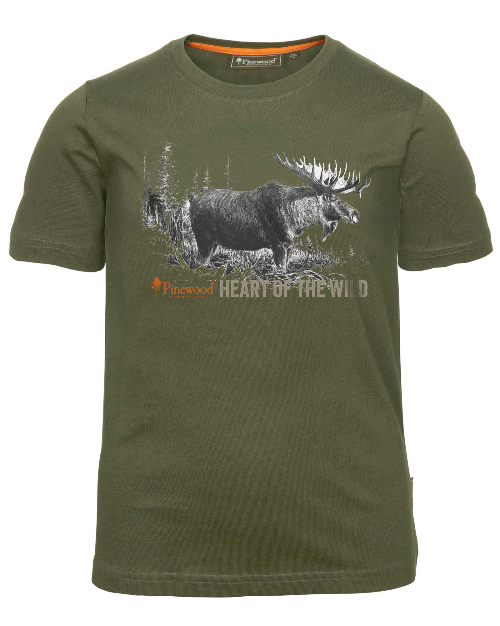 Pinewood Moose T-Shirt Barn Green