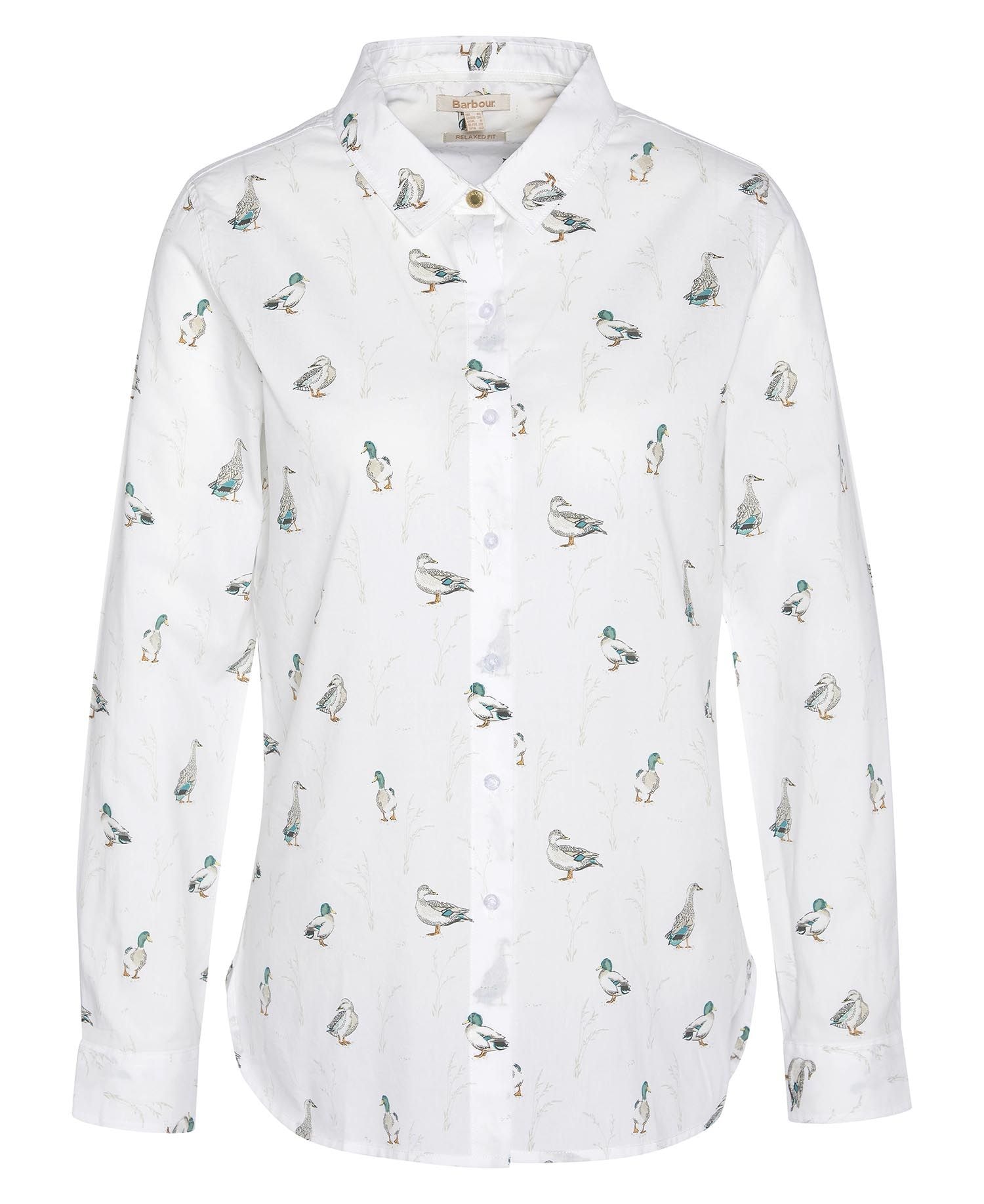 Barbour Safari Shirt Duck Print Dame