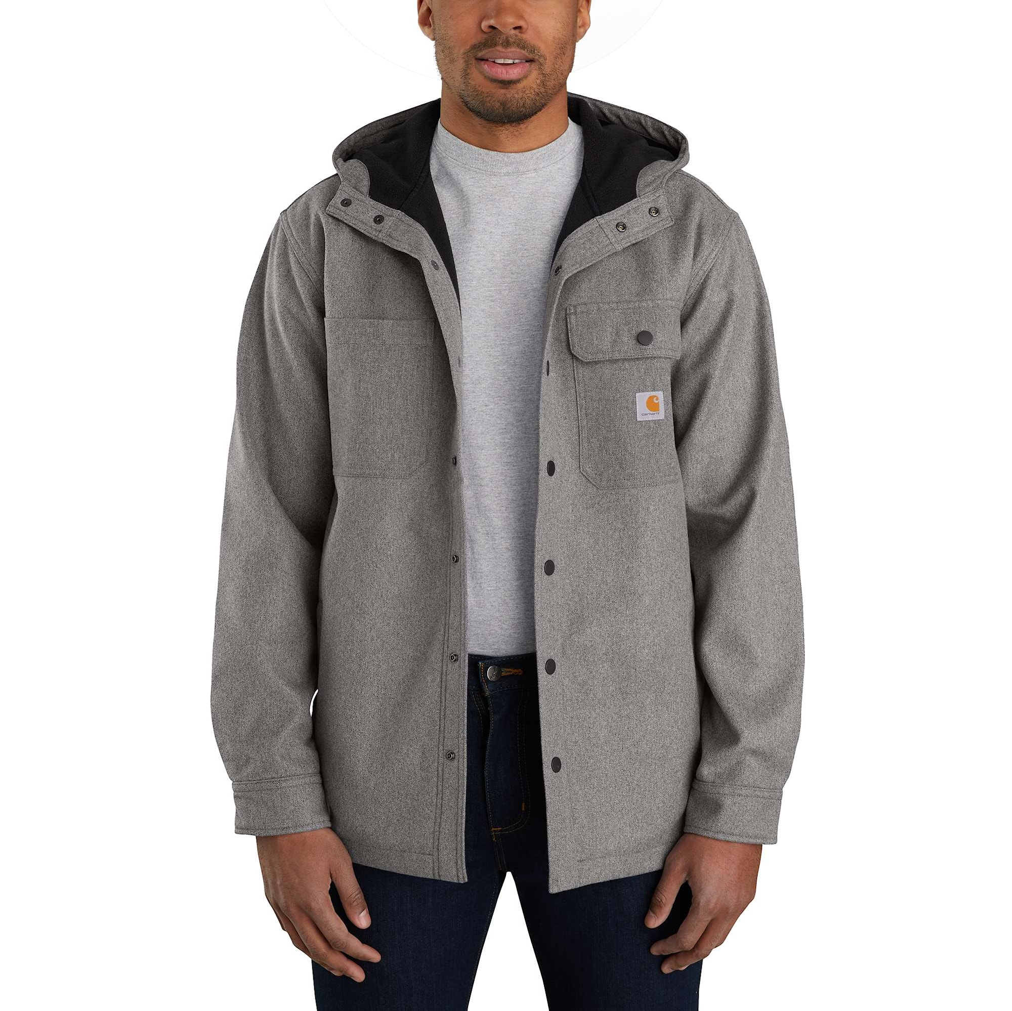Carhartt Bonded Fleece Shirt Jacket Men Black Heather
