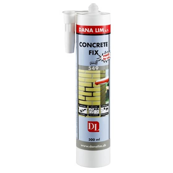 Dana Concrete Fix 549 reperationsmørtel til fuger og revner 300 ml
