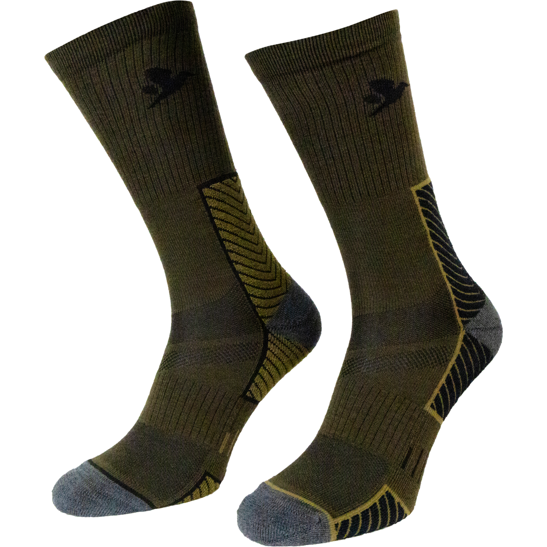 Field Merino Strumpa 2Pack Pine Green Military Oli