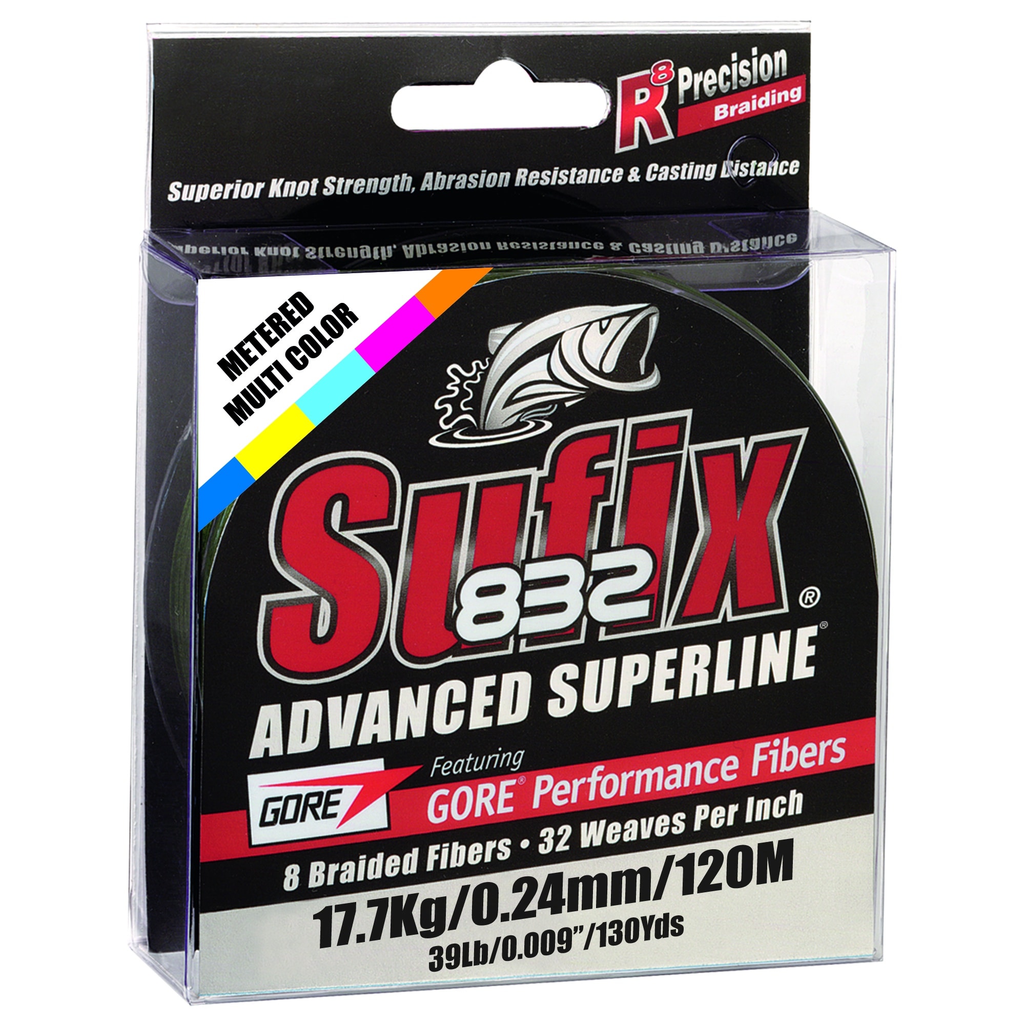 SUFIX 832 Braid Multi Color 300m 0,15mm 9,2kg -