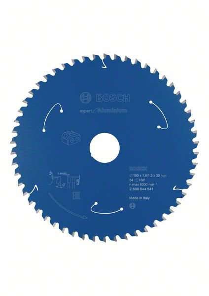 Bosch Sahanterä Expert for Aluminium, 190x1,8/1,3x30 mm, 54T