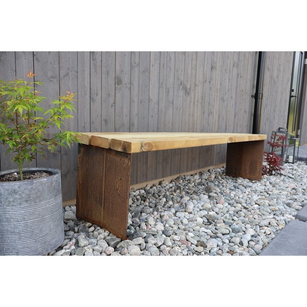 Skotte Garden Vila Trädgårdsbänkstativ Förgalvad + Grålackerad