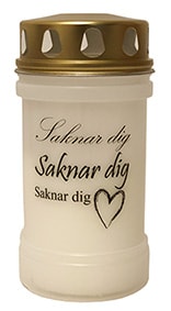 Inicio Gravljuslykta "Saknar dig" 48h