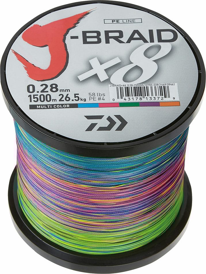 Daiwa J-Braid X8 58Lb 0.28mm 1500m Mc - Flätlinor - Hylte Jakt & Lantman