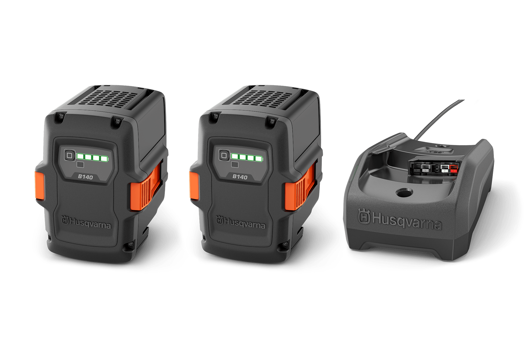 Husqvarna Startpakke 2 x B140 + C80 batteri og oplader