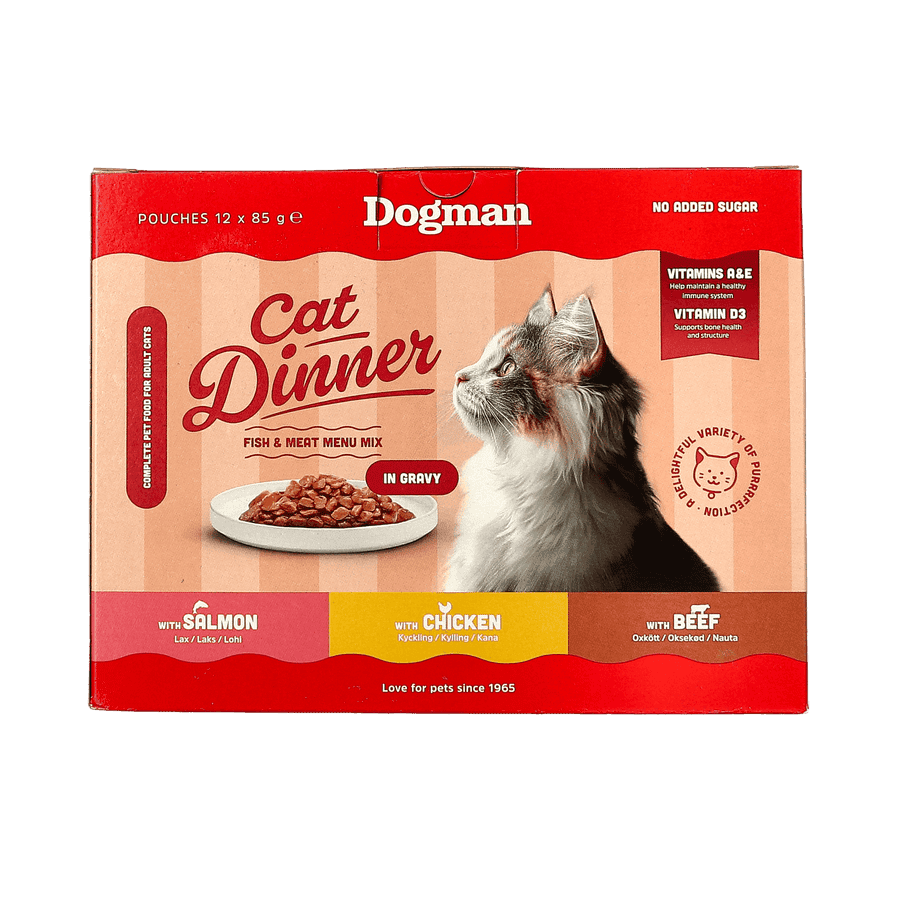 Cat Dinner in Gravy Mix - Våtfoder för katt 12x85g