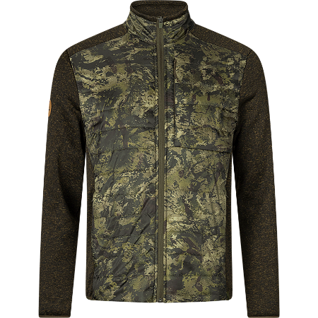 Seeland Theo Hybrid Camo Fleecejacka Herr Pine Green/InVis Green