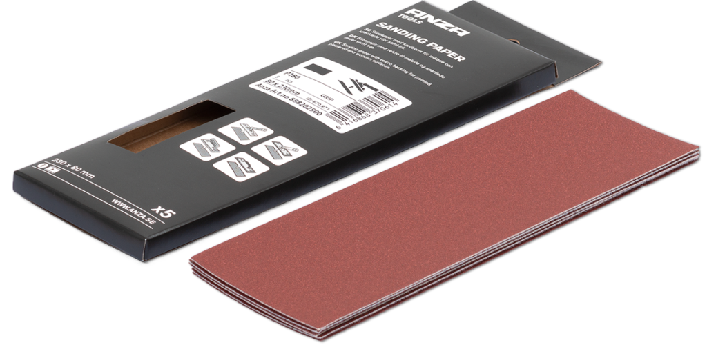 Anza Slippapper med Kardborre K120 80x230mm -