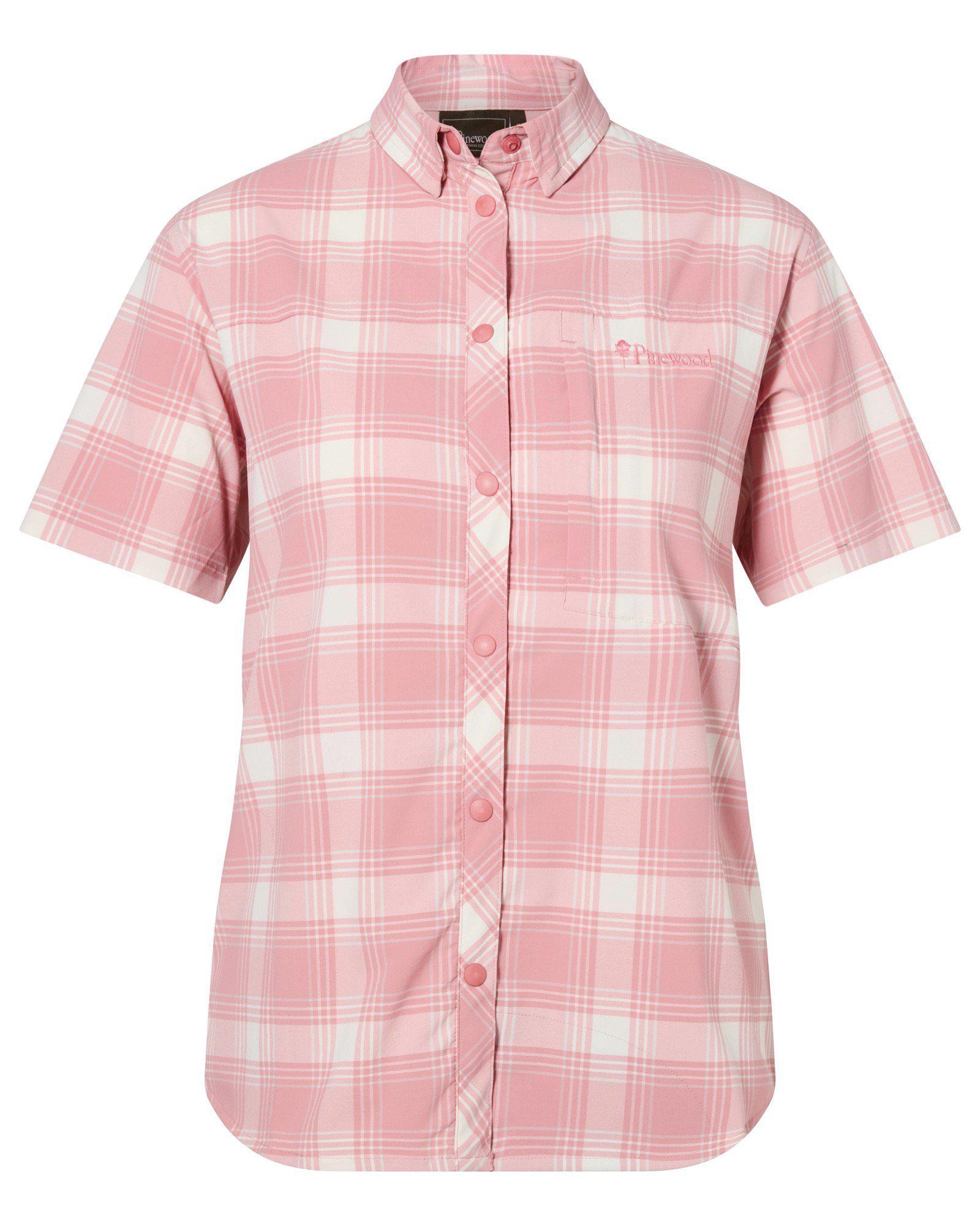 Pinewood Abisko Trekking S/S Skjorta Dam Light Pink/White