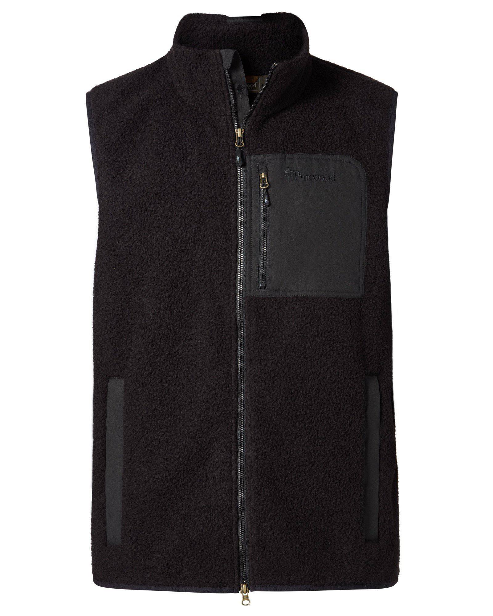Pinewood Pilefleece Väst Herr Black