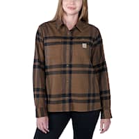 Carhartt Midweight Flannelskjorta Dam Carhartt Brown Heather