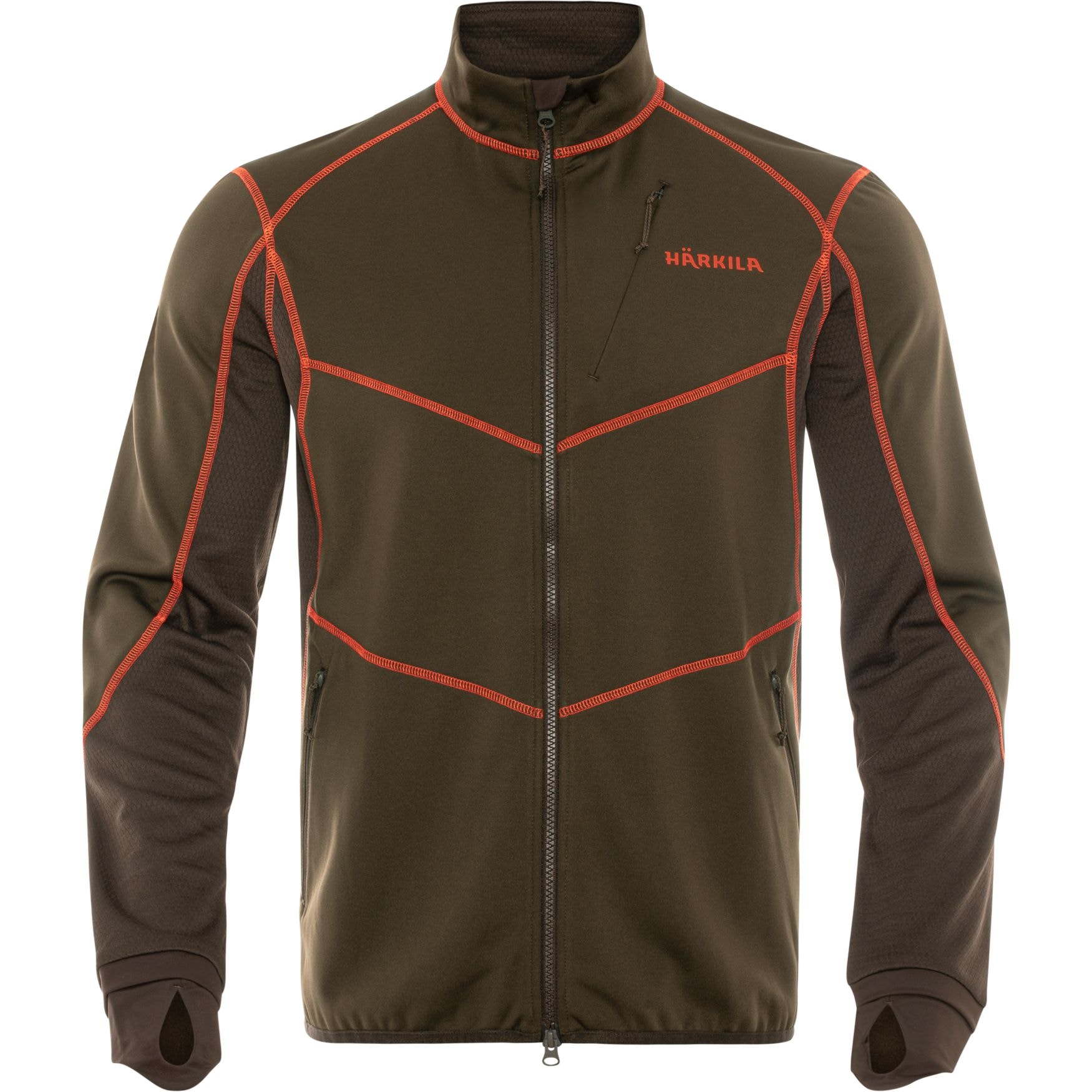 Härkila Scandinavian fleece jacket Willow green/Shadow brown