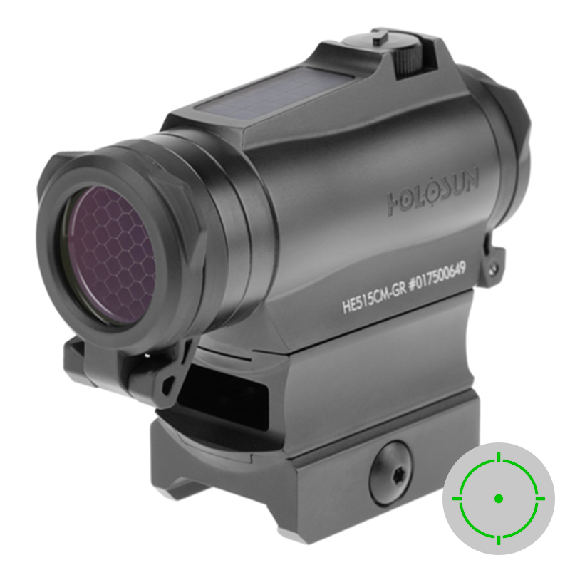 HOLOSUN HE515CM GR, Green Circle Dot/Solar/QD Mount